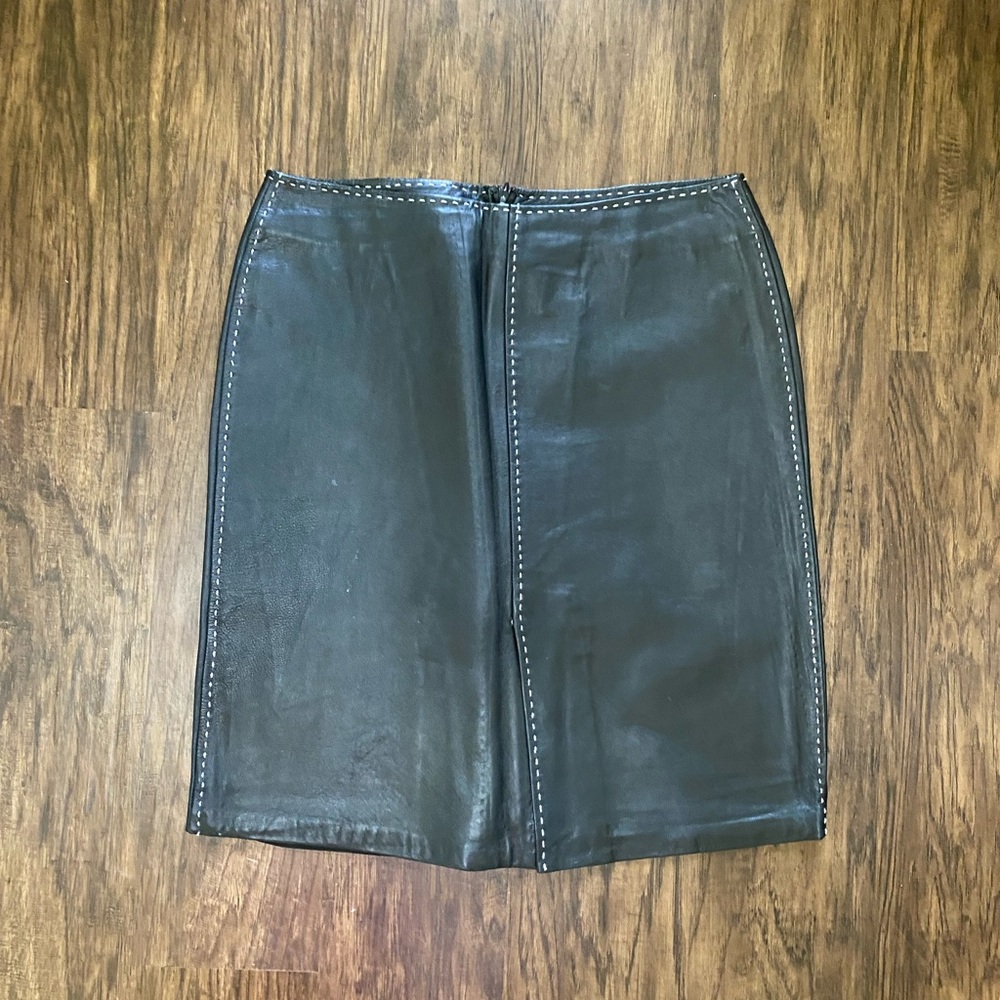 Inc Real Leather Skirt